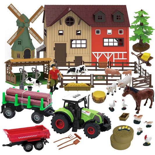 Lonfypeng barn-focused 136PCS farm playset sparks imaginative storytelling