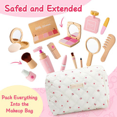 Lonico wooden makeup kit blush tray for rosy pretend looks