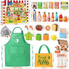 Lonico wooden vegetables collection for realistic market play and fine motor practice