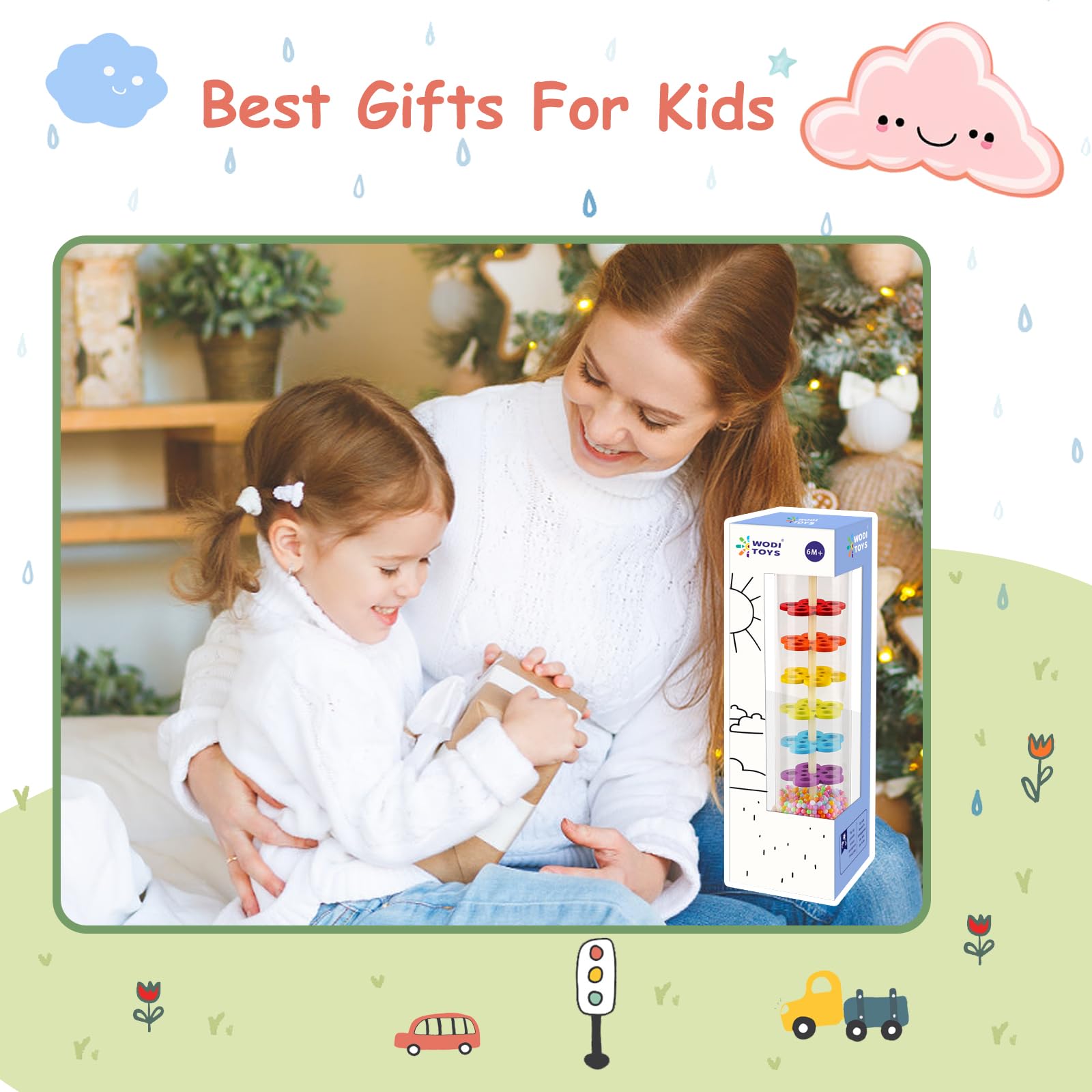 LOOIKOOS Rainmaker translucent rattle beads flow for sensory exploration