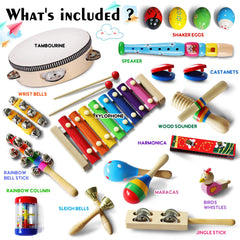 LOOIKOOS toddler tambourine for hands-on percussion and family music time.