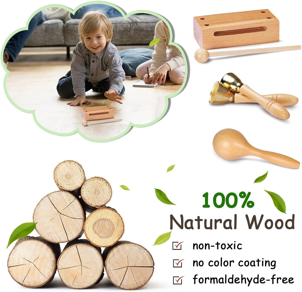 LOOIKOOS wooden shaker instrument ideal for easy shaking and rhythm exploration