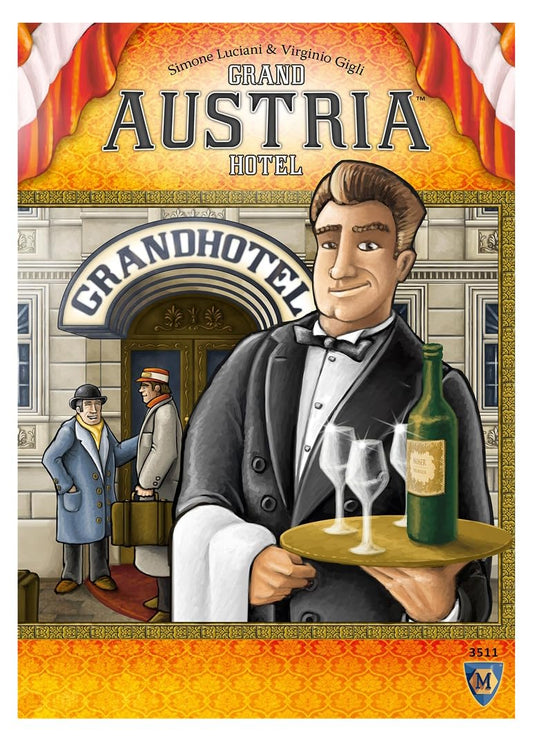 Lookout Grand Austria Hotel cover image showcasing a premium family strategy board game setup.