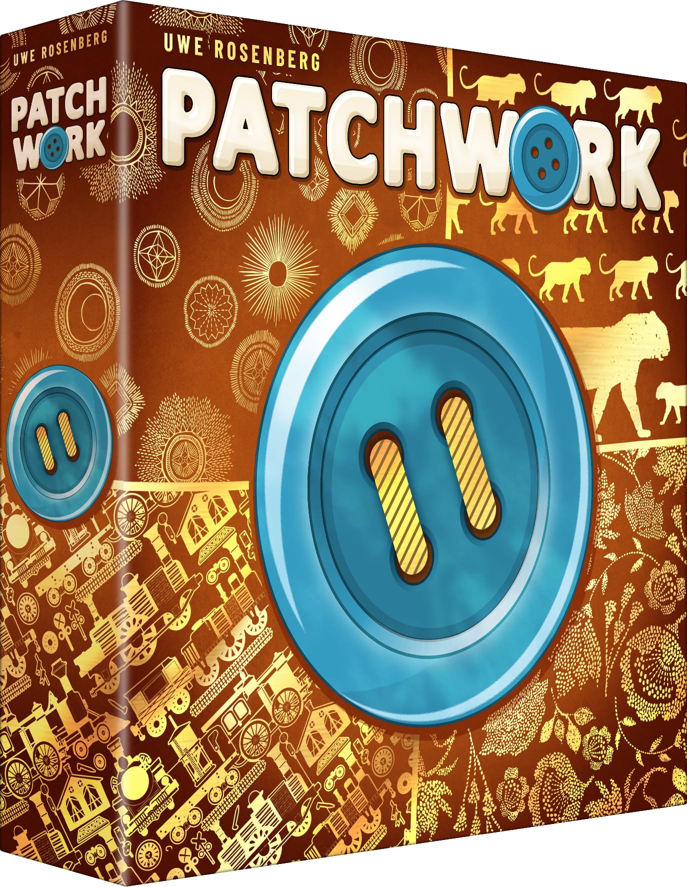 Lookout Patchwork Specials cover with gold finish enhances festive anniversary appeal for game nights