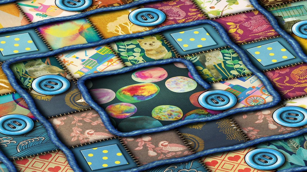 Lookout Patchwork Specials sewing machine token acts as a neutral piece in play