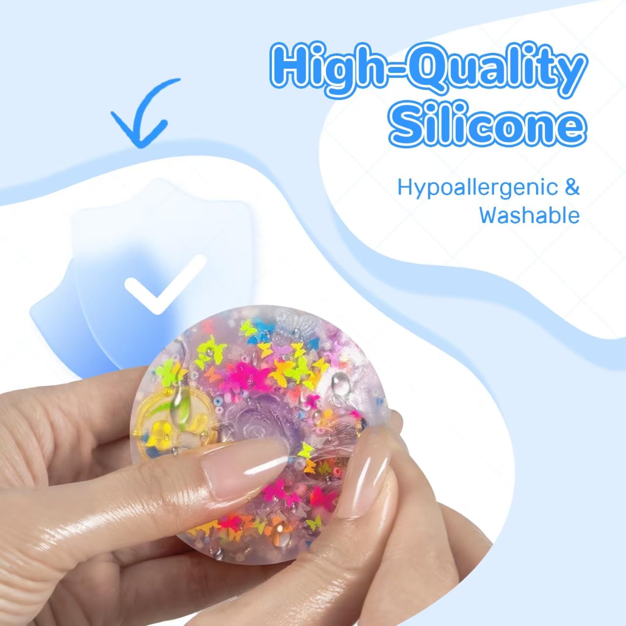 LOOMI ASMR crunch feature pad emphasizing audible tactile feedback.