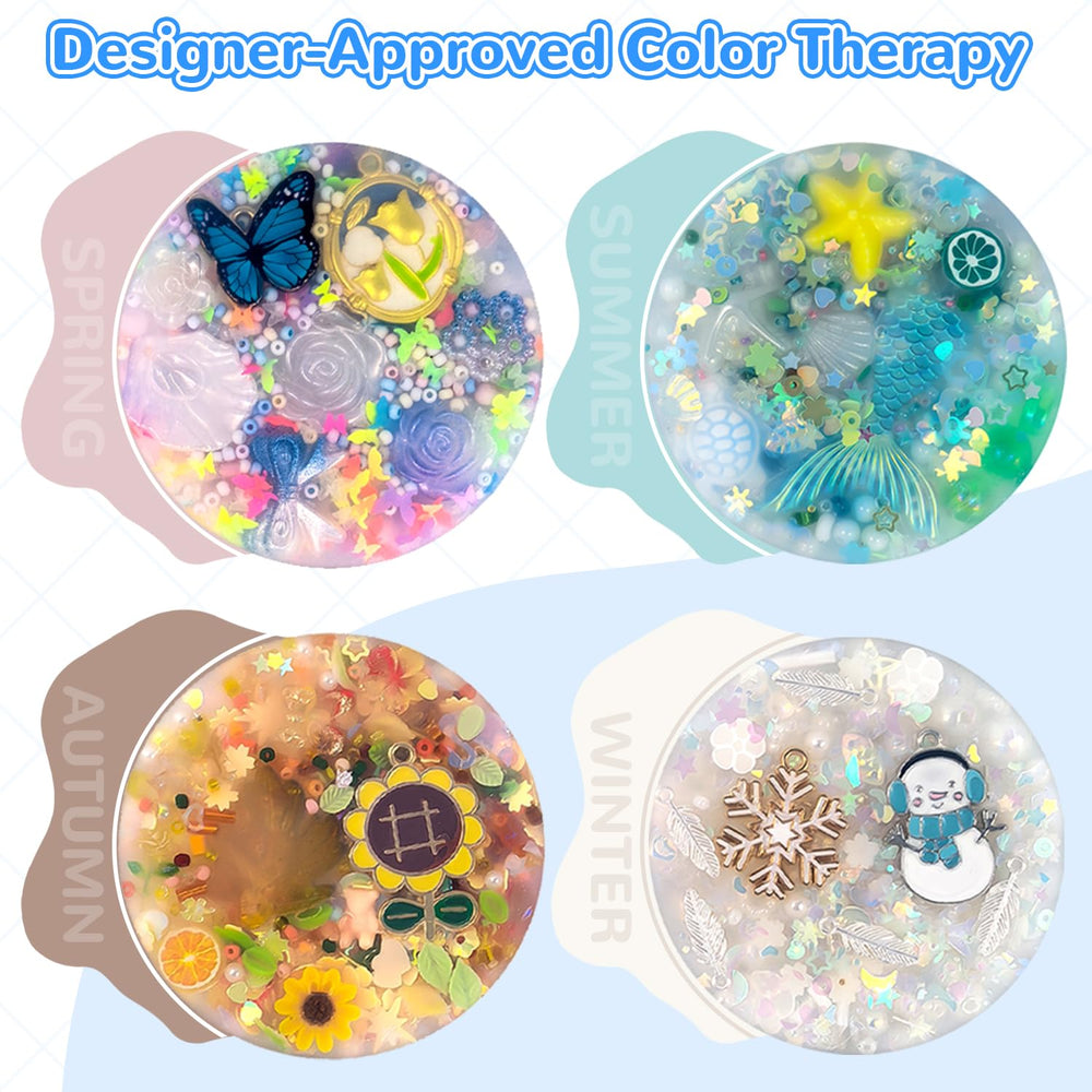 LOOMI winter theme pad with pearl beads and snowflakes for cooling stress relief.