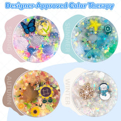 LOOMI winter theme pad with pearl beads and snowflakes for cooling stress relief.