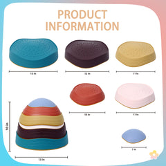LoomLark balance stepping stones with non-slip bottom prevent sliding