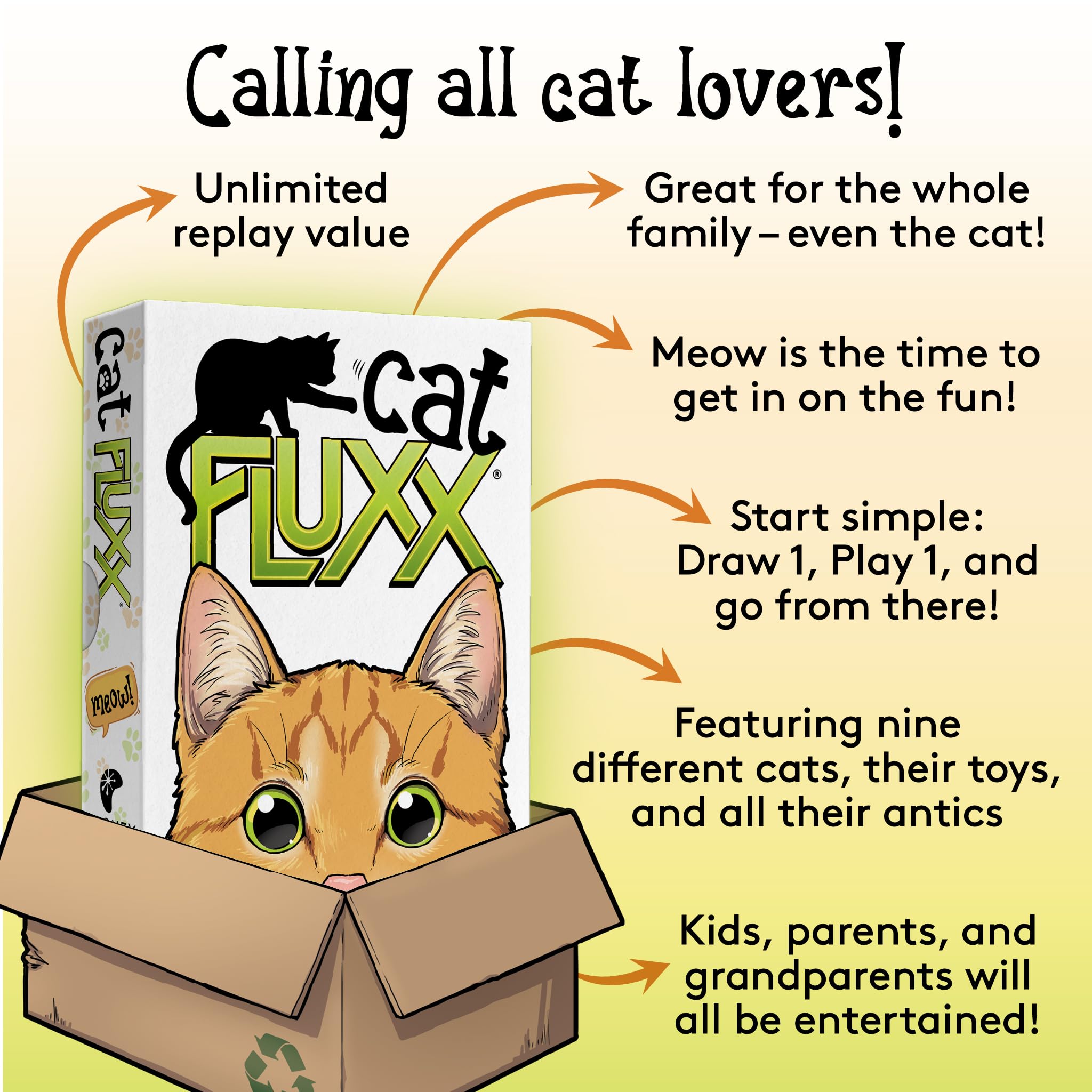 Looney Labs Cat Fluxx vacuum-cleaner creeper adds chaotic moments.
