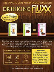 Looney Labs Fluxx instructions showing quick setup for adults.