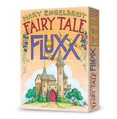 Looney Labs Fairy Tale Fluxx card game cover illustration featuring whimsical fairy tale artwork for family fun