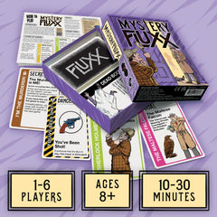 Suspect cast artwork in Looney Labs Mystery Fluxx sparks storytelling