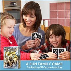 Looney Labs Olympus Fluxx Zeus portrait card sparks dramatic rounds.