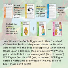 Looney Labs Hundred Acre Wood Fluxx characters Pooh Tigger Piglet invite shared storytelling.
