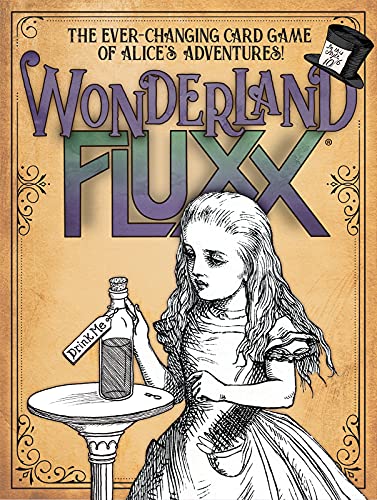 Looney Labs Wonderland Fluxx Alice tea scene, ideal for playful gatherings