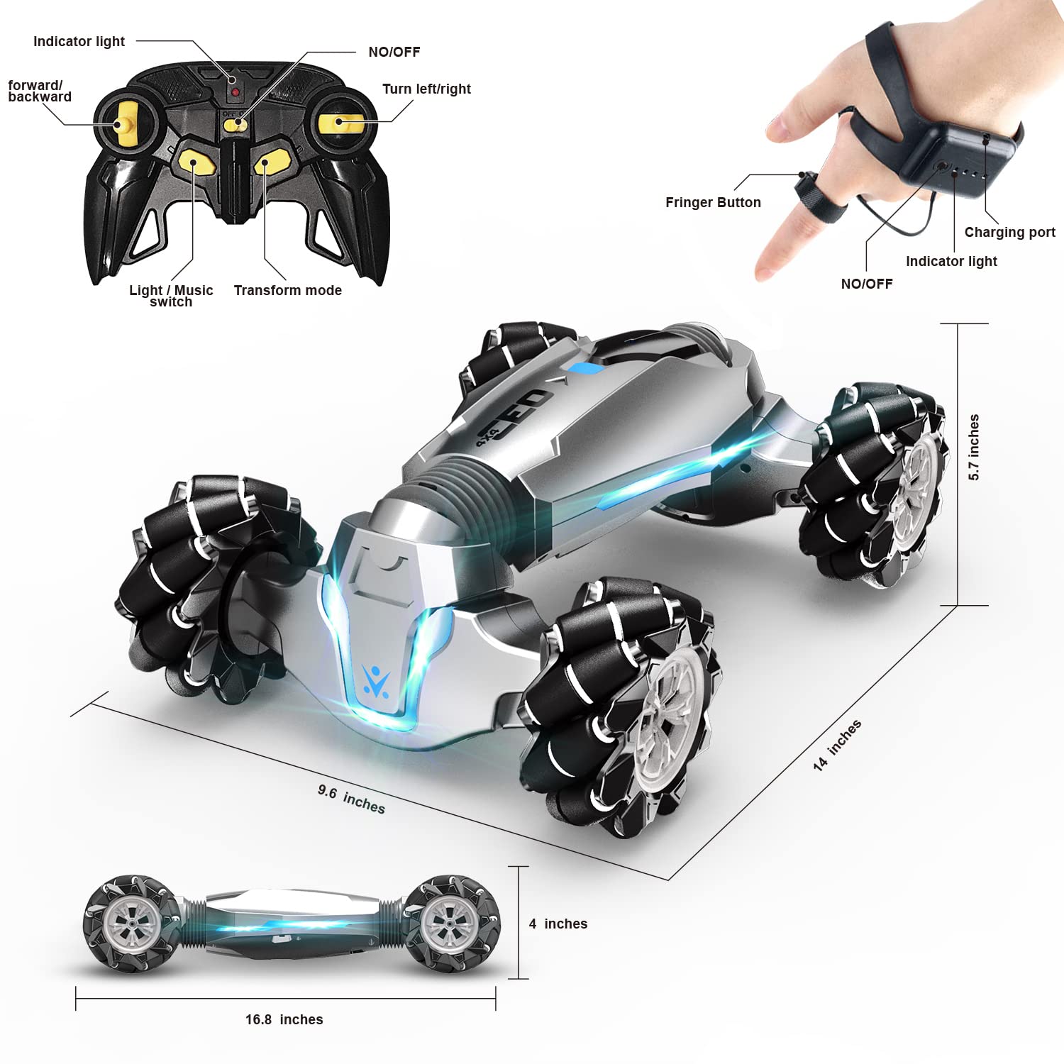 LOOZIX gesture remote control setup shows easy beginner-to-advanced play