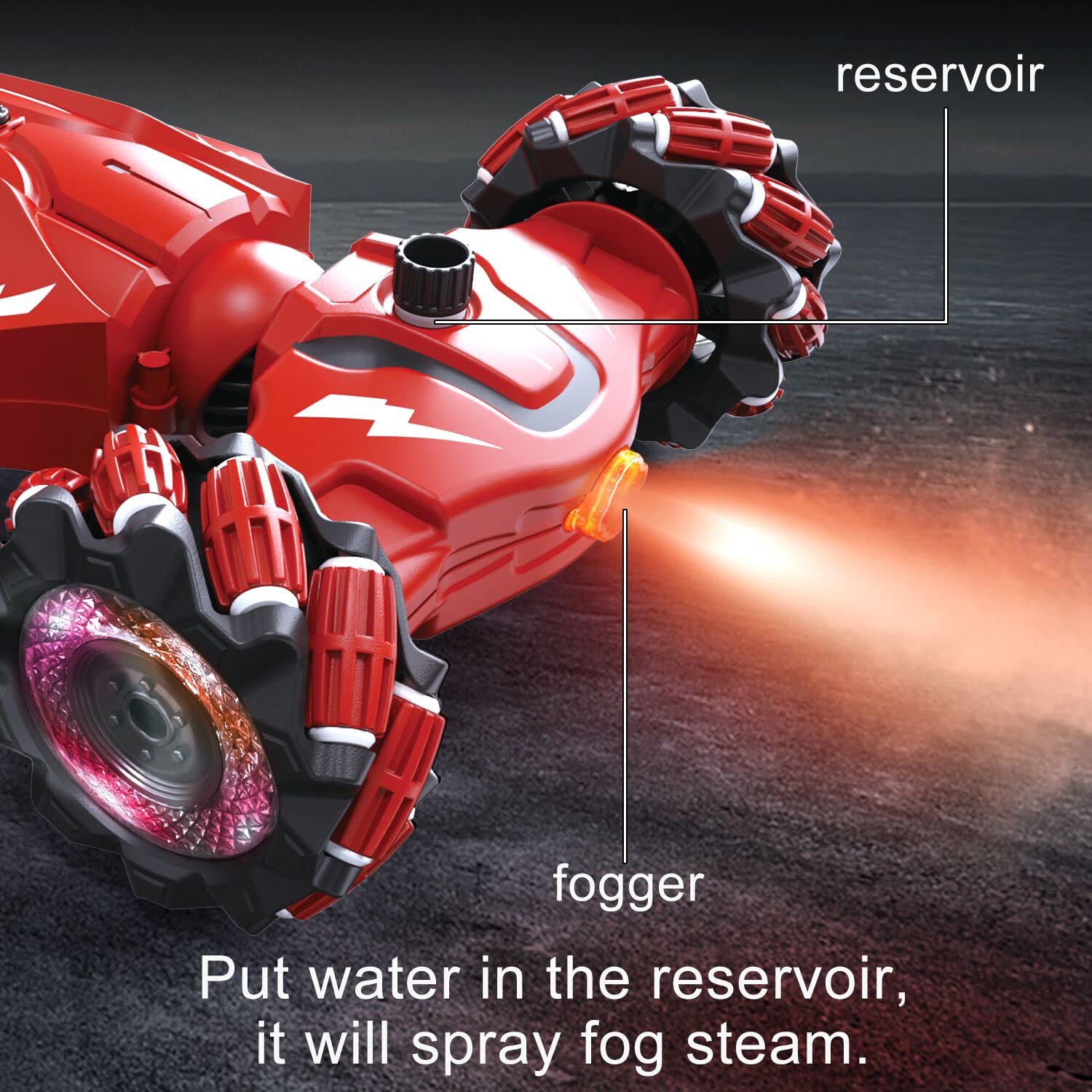 LOOZIX gesture RC car performing 360-degree spins in action