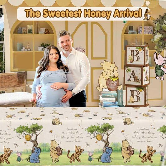 Lopeastar classic Pooh quote tablecloth featuring timeless sayings for heartwarming decor.