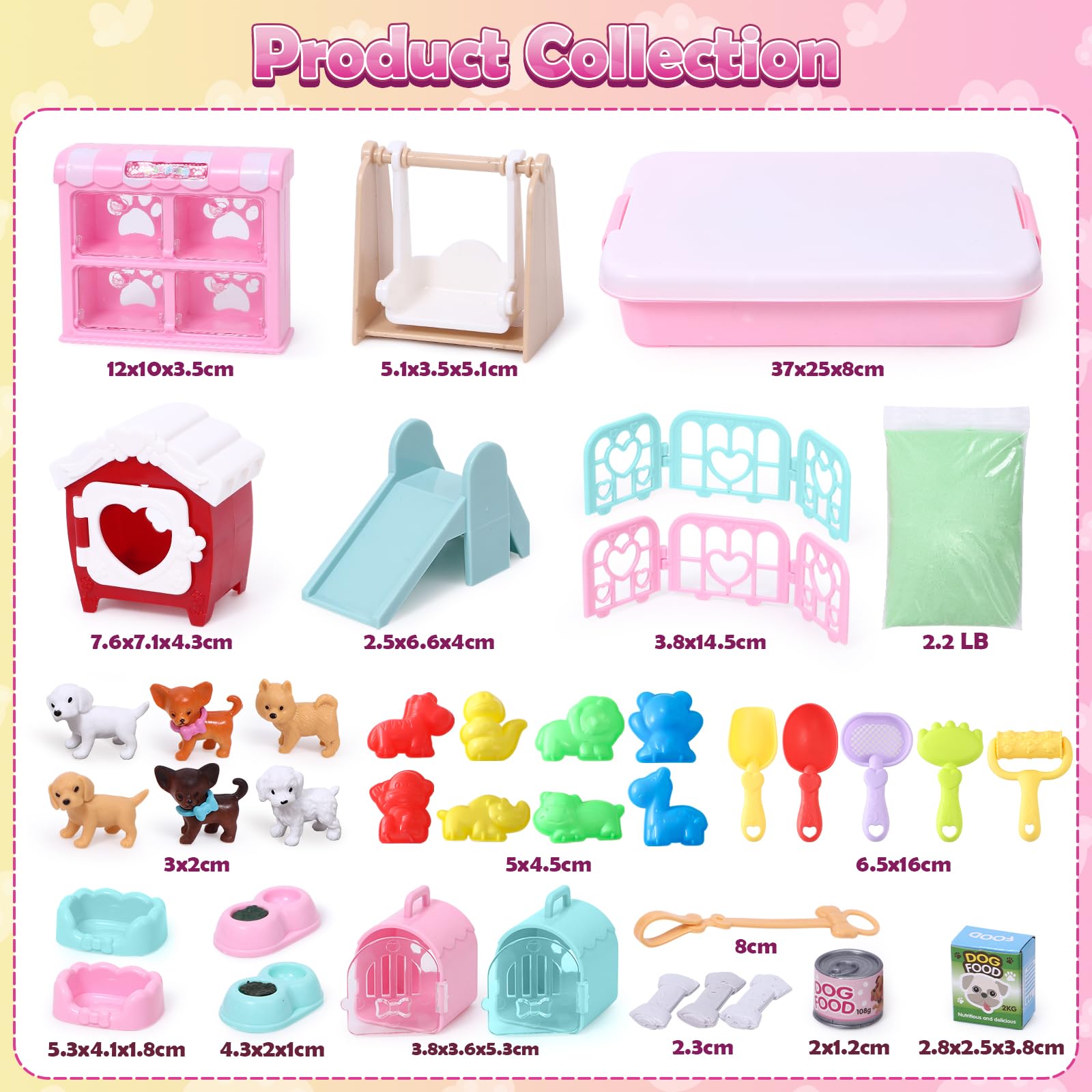 Lorfancy dog sandbox sand 2.2lbs offers moldable, non-sticky shaping.
