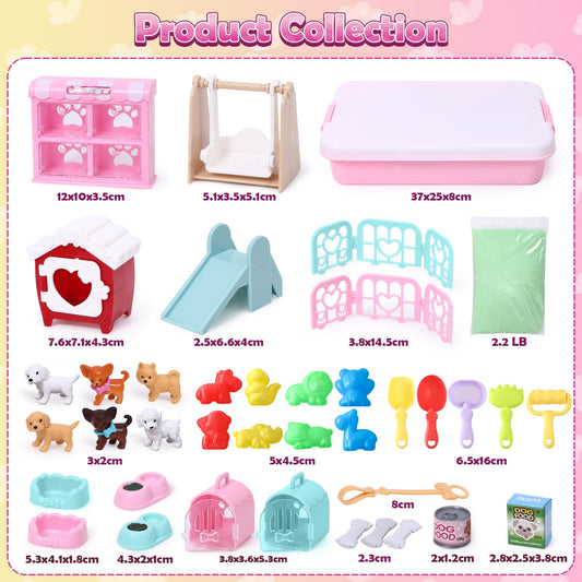 Lorfancy dog sandbox sand 2.2lbs offers moldable, non-sticky shaping.