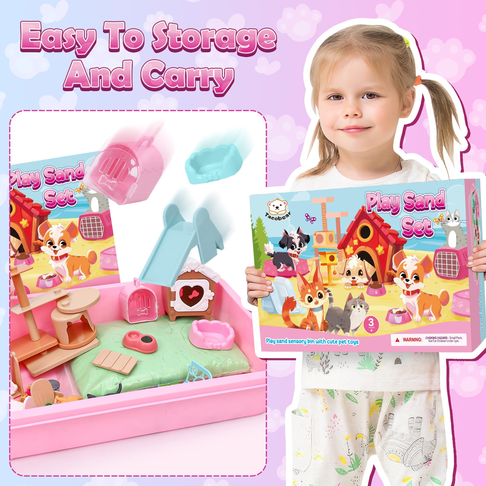 Lorfancy complete set with bowls, bones, fences, and animals ready to play.