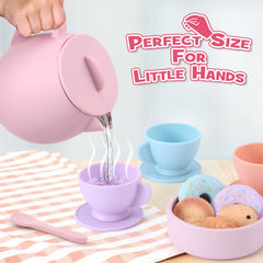Lorfancy silicone tea cups for little hands during play