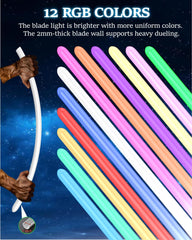 Lorsaberus light saber 2-in-1 double blade assembly for dramatic duels