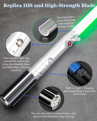 Lorsaberus light saber durable duel saber with a metal-hilt for realism.