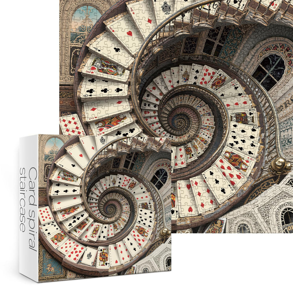 Lorvonis fantasy playing card puzzle closeup highlights vibrant colors and intricate details.