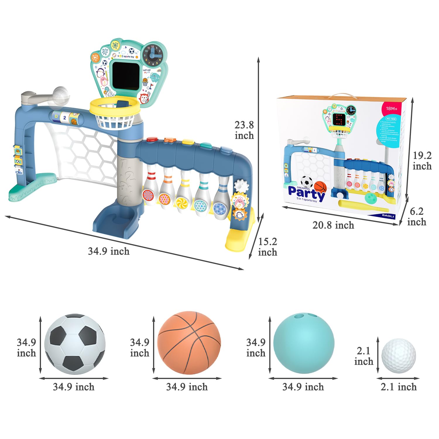 Losbenco 5-in-1 activity center kit for family playtime