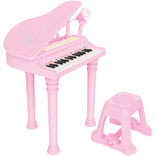 Losbenco Kids Piano Keyboard Toy front view highlighting sturdy design for safe play