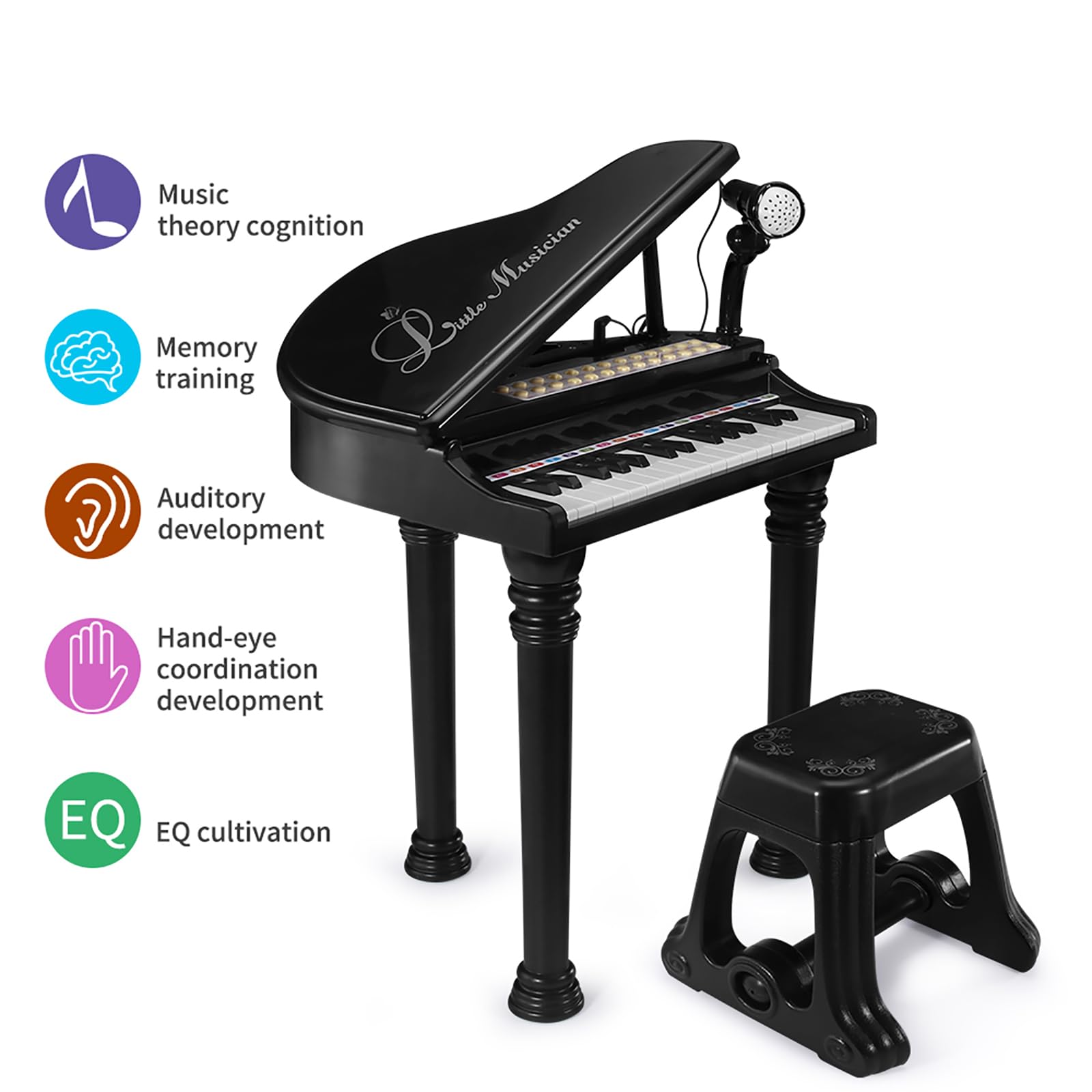 Losbenco Kids Piano LED lights for engaging performances