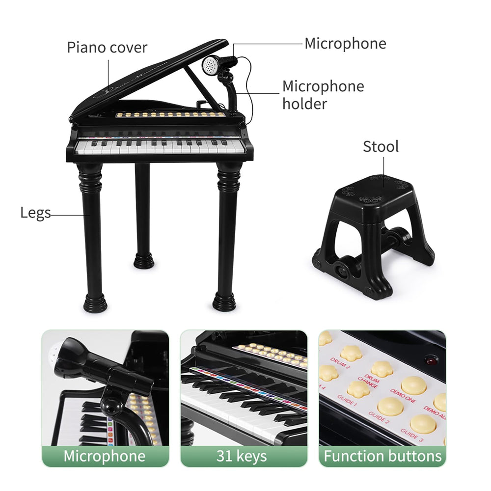 Losbenco Kids Piano stool included provides stable seating