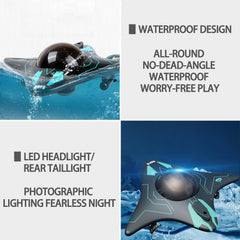 Losbenco RC Boat underwater footage shows live video during surface adventures.