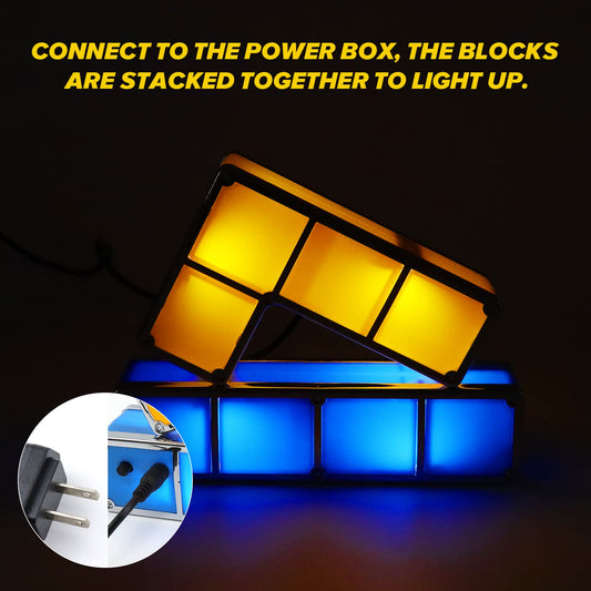 LOSCHEN interlocking puzzle lamp demonstrating 7-color LED magic for teens' room