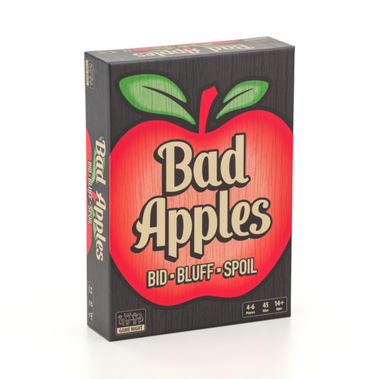 Lost Boy Entertainment Bad Apples box front ready for game night.