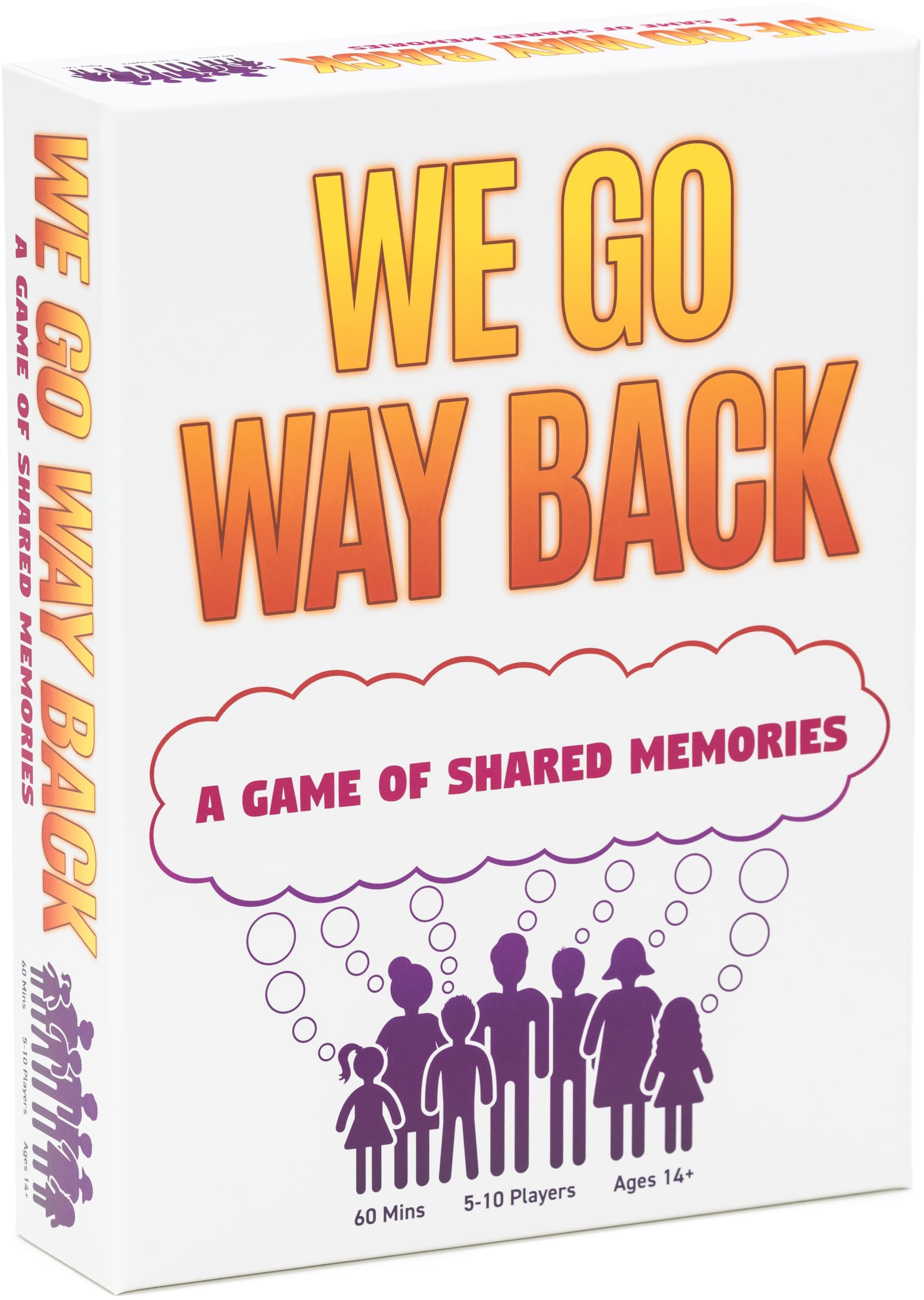 Lost Boy Entertainment We Go Way Back board game in play, great for family bonding and laughs.