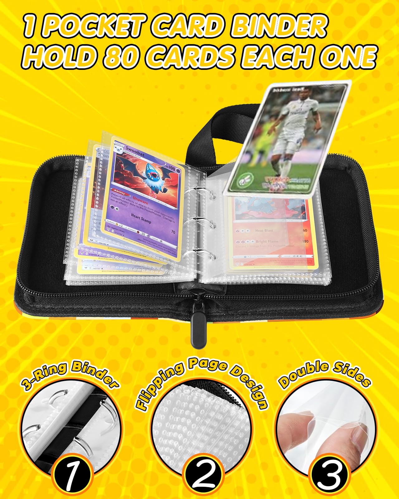 Lotadilo green checkered design front view highlights stylish carry for sports cards and collectibles.