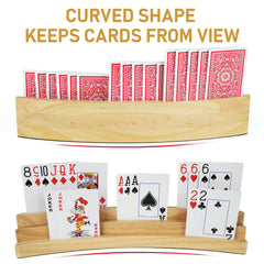 LotFancy 13.75-inch card rack ideal for poker or canasta.