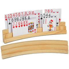 LotFancy three-tier curved card holder for clear viewing.