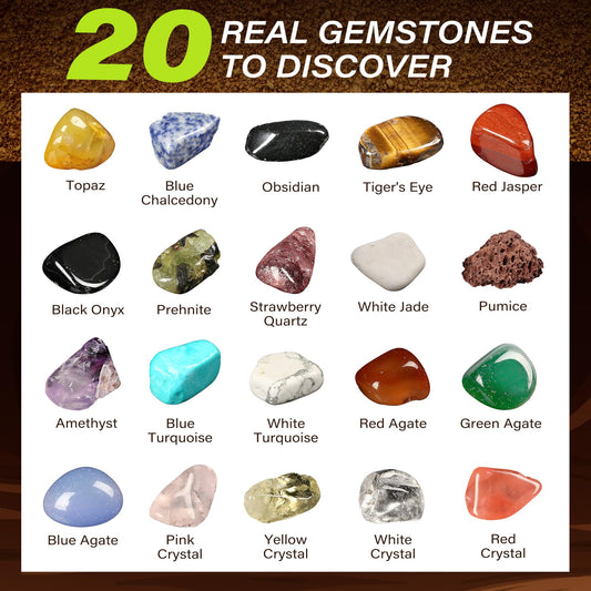 LotFancy Gemstones: twenty real gems for tactile discovery and color study