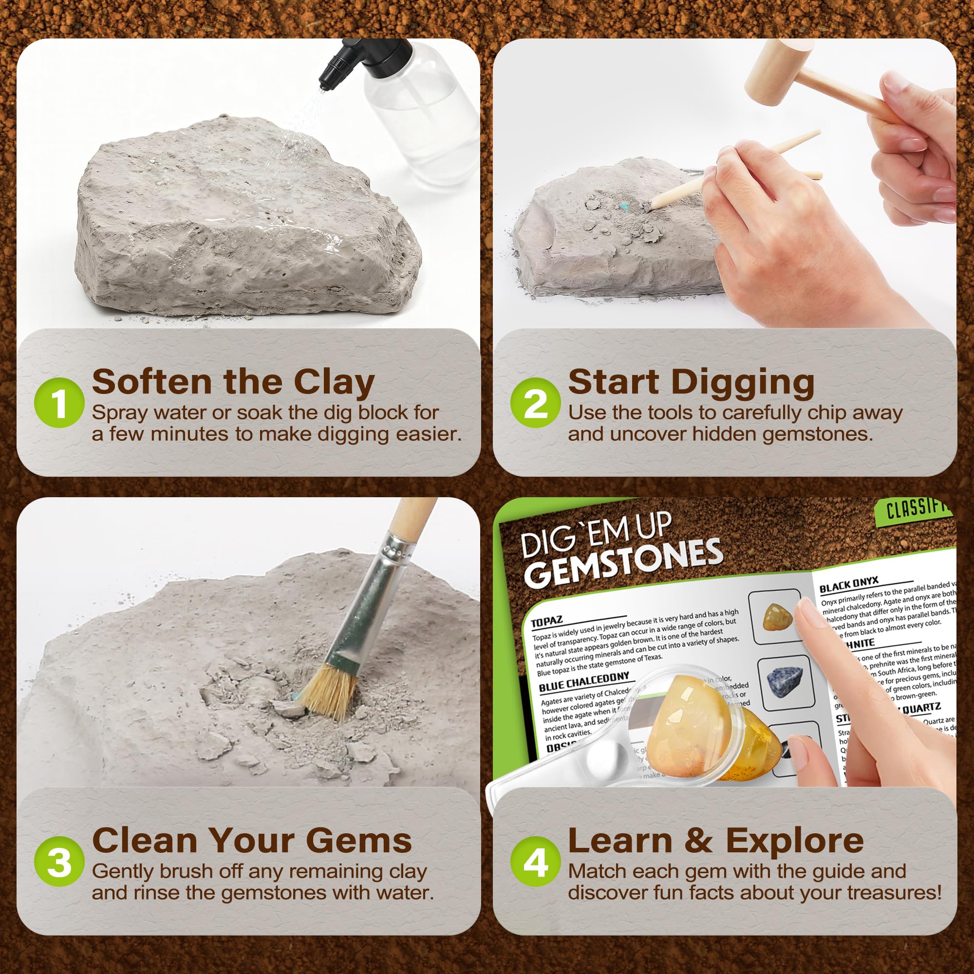 LotFancy magnifying glass: inspect gemstones with clarity and record observations