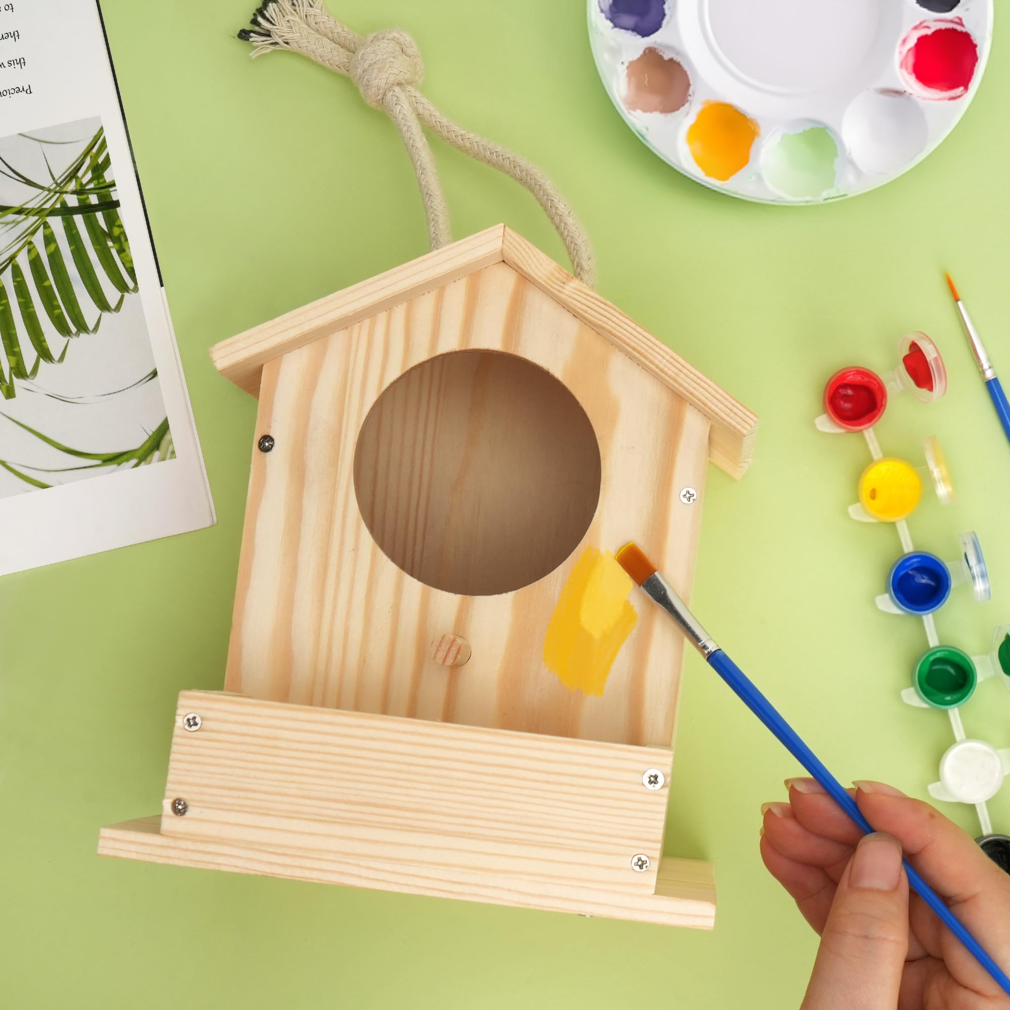 LotFancy perch and hanging rope: simple balance and outdoor display for ready-to-hang kits.