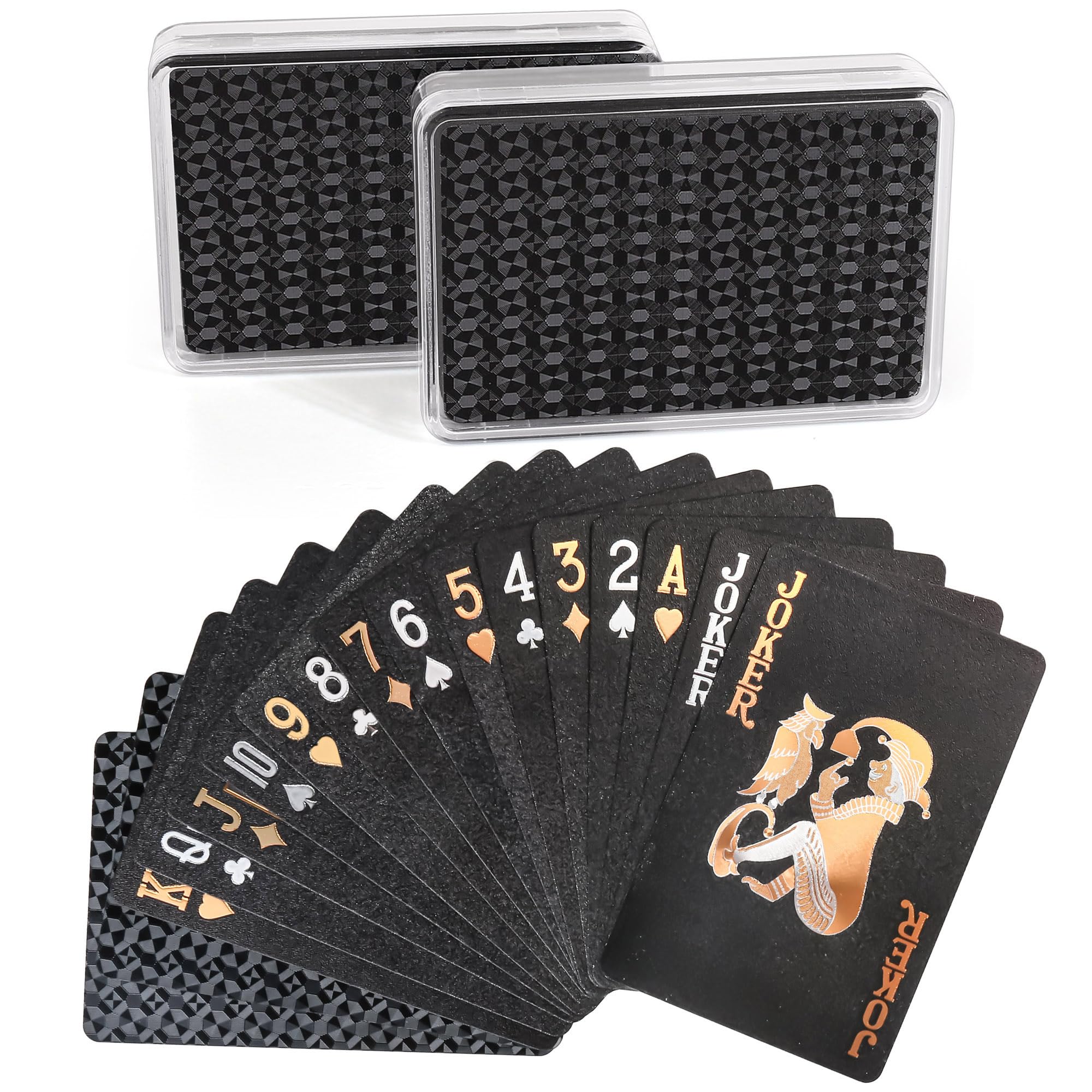 LotFancy plastic playing cards pack, durable and waterproof for outdoor games