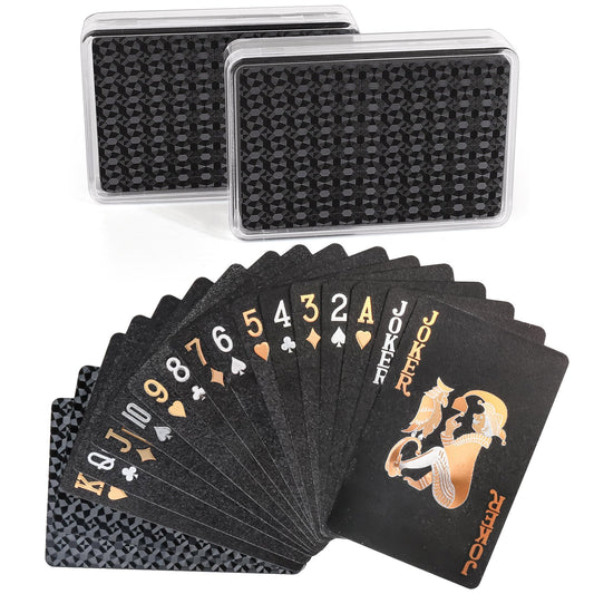 LotFancy plastic playing cards pack, durable and waterproof for outdoor games
