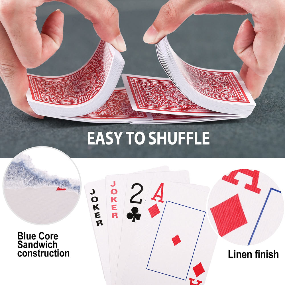 LotFancy black-backed decks offer high contrast for clearer card faces during play