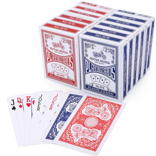 LotFancy playing cards blue decks setup for bulk game nights with smooth handling.