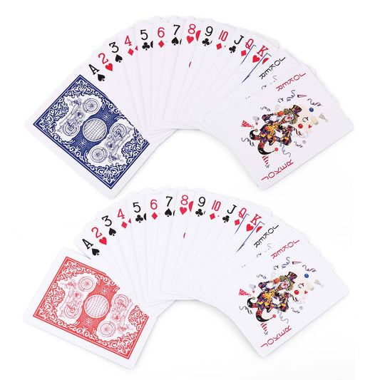 LotFancy poker-size standard-index playing cards for easy handling.