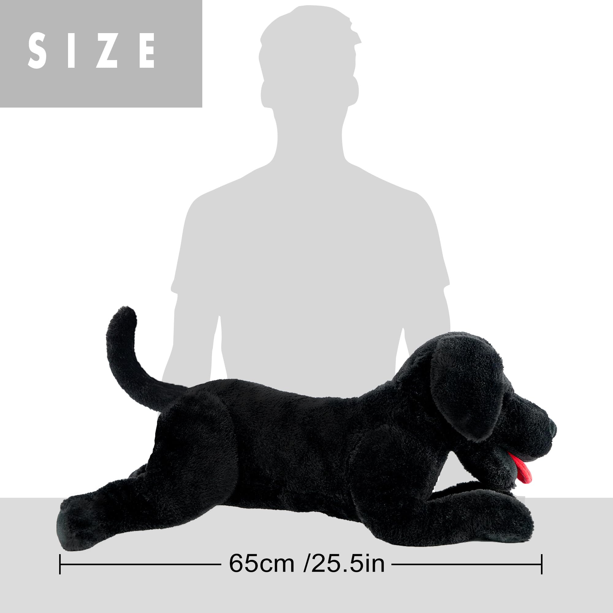 LotFancy plush dog face detail with embroidered features for safety